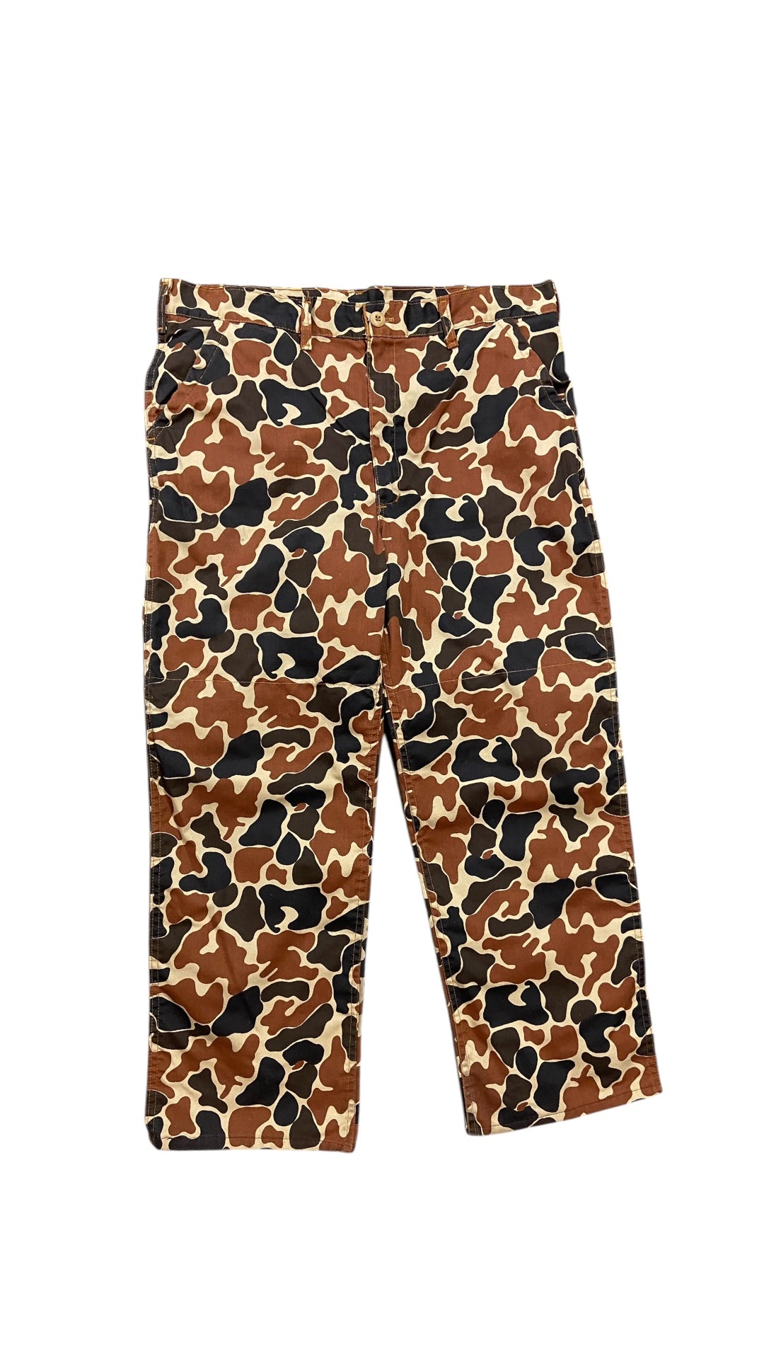 VTG Saftbak Brown Duck Camo Shell Hunting Pants Sz 40x30