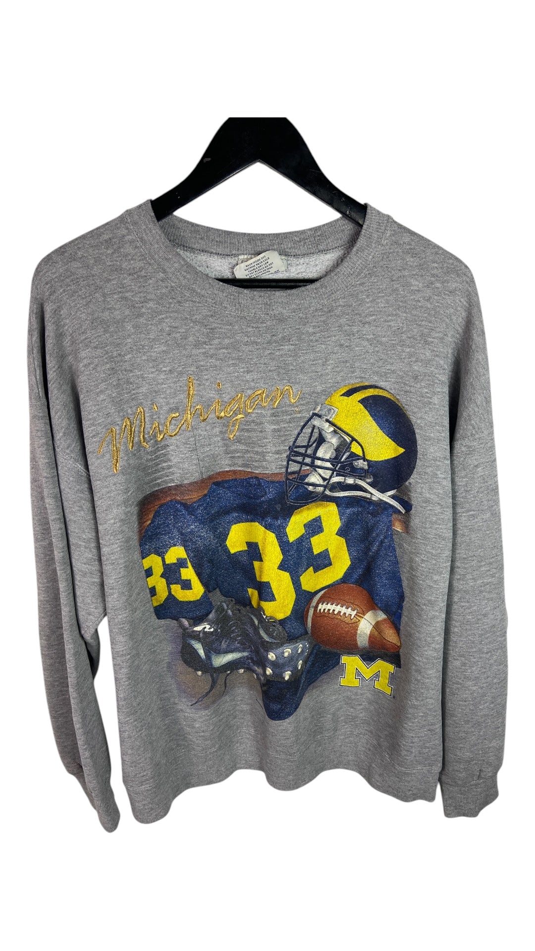 VTG Michigan Wolverines Equipment Sweatshirt Sz XL
