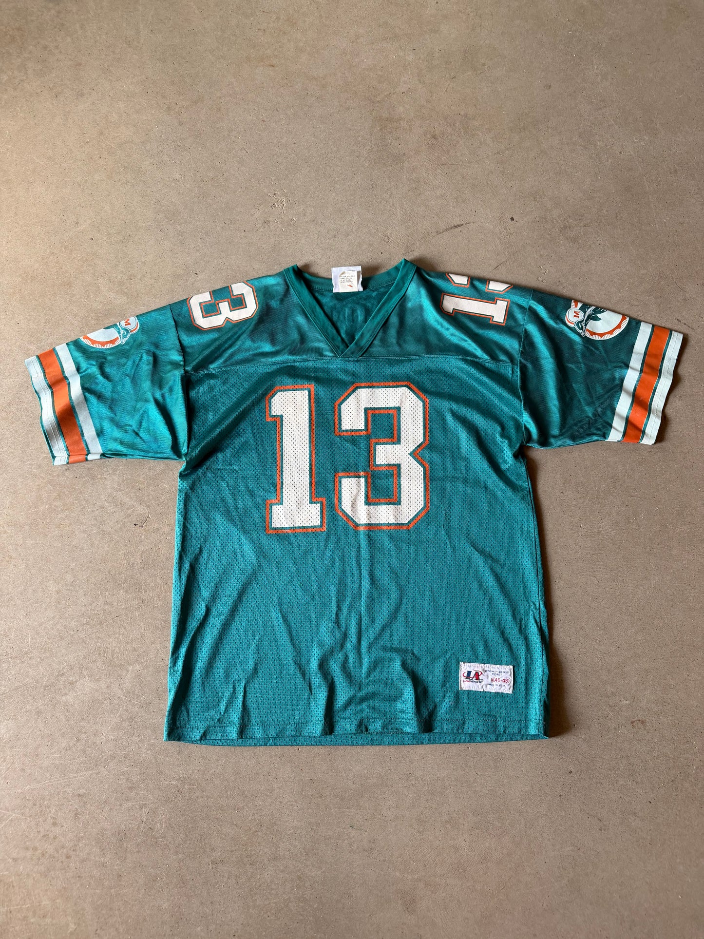 VTG Miami Dolphins Dan Marino Logo Athletic Jersey Sz L