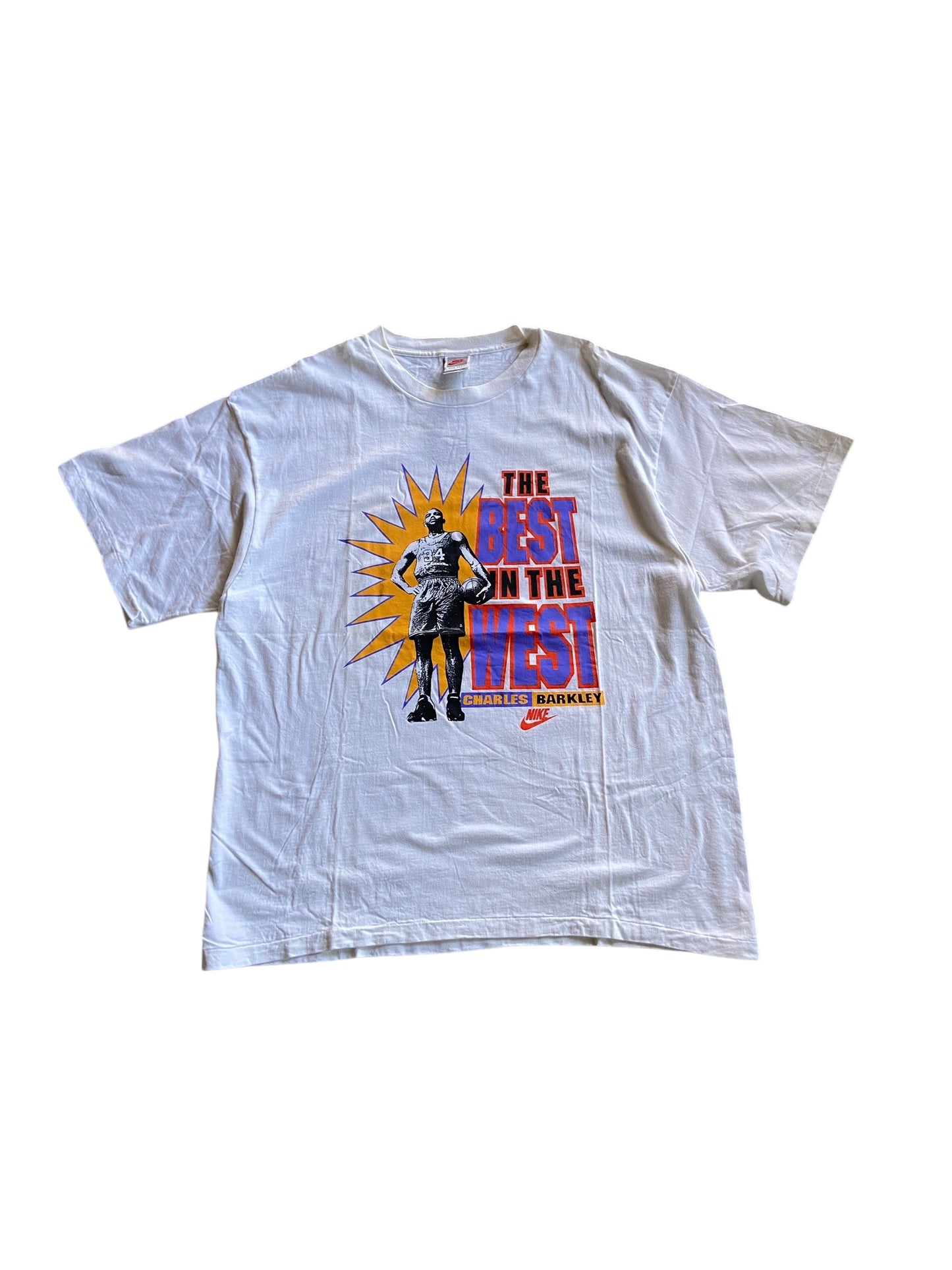 VTG Nike Grey Tag Charles Barkley "Best in The West" Tee Sz XXL