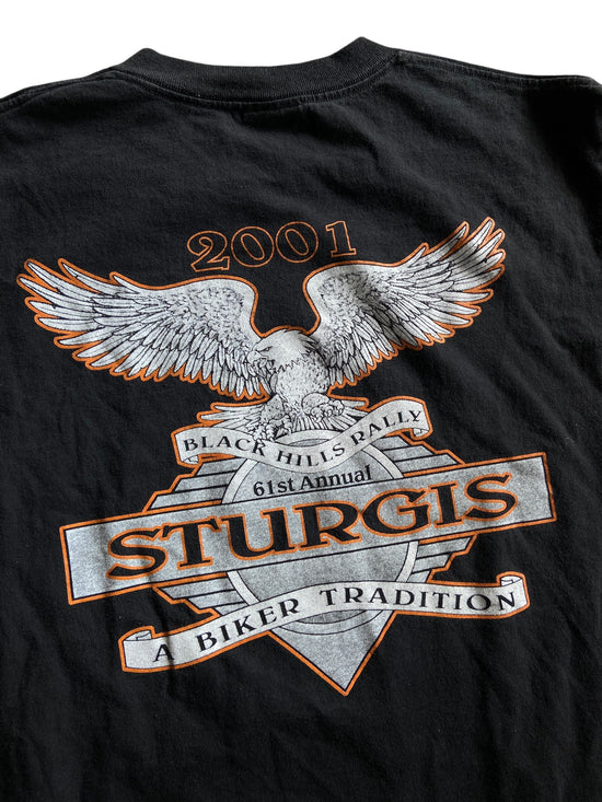 VTG 2001 Sturgis Black Hills Rally Tee Sz L