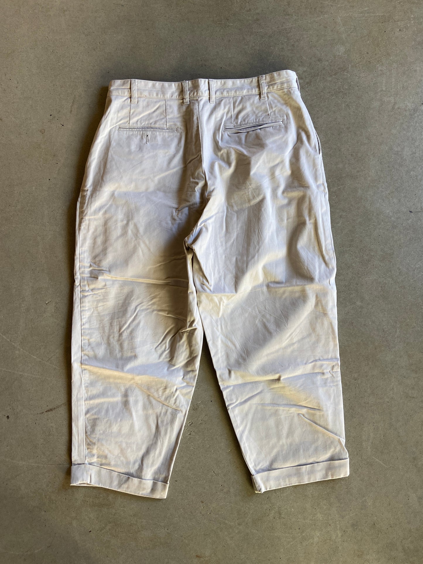 Beams Khaki Baggy Chino Pants Sz 36x25