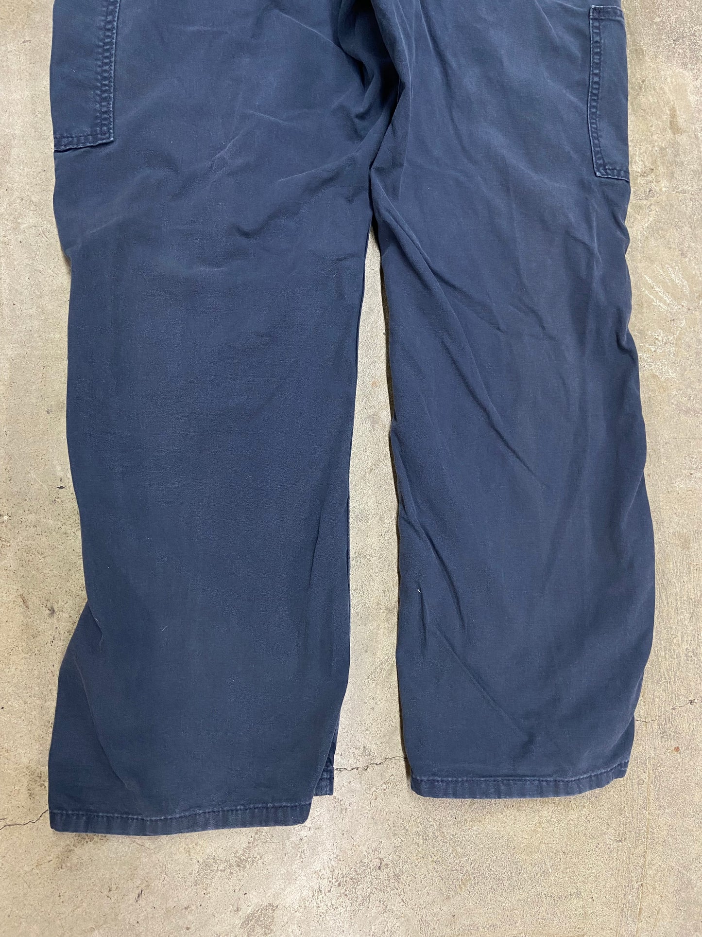 VTG Carhartt Navy Faded Work Pants Sz 34x30