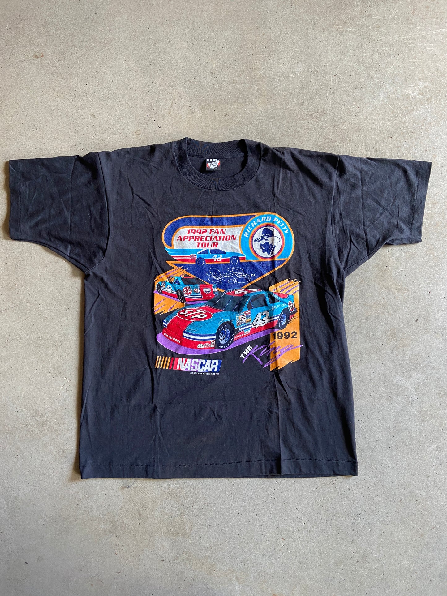VTG Richard Petty 1992 Fan Appreciation Tour Nascar Tee Sz XL