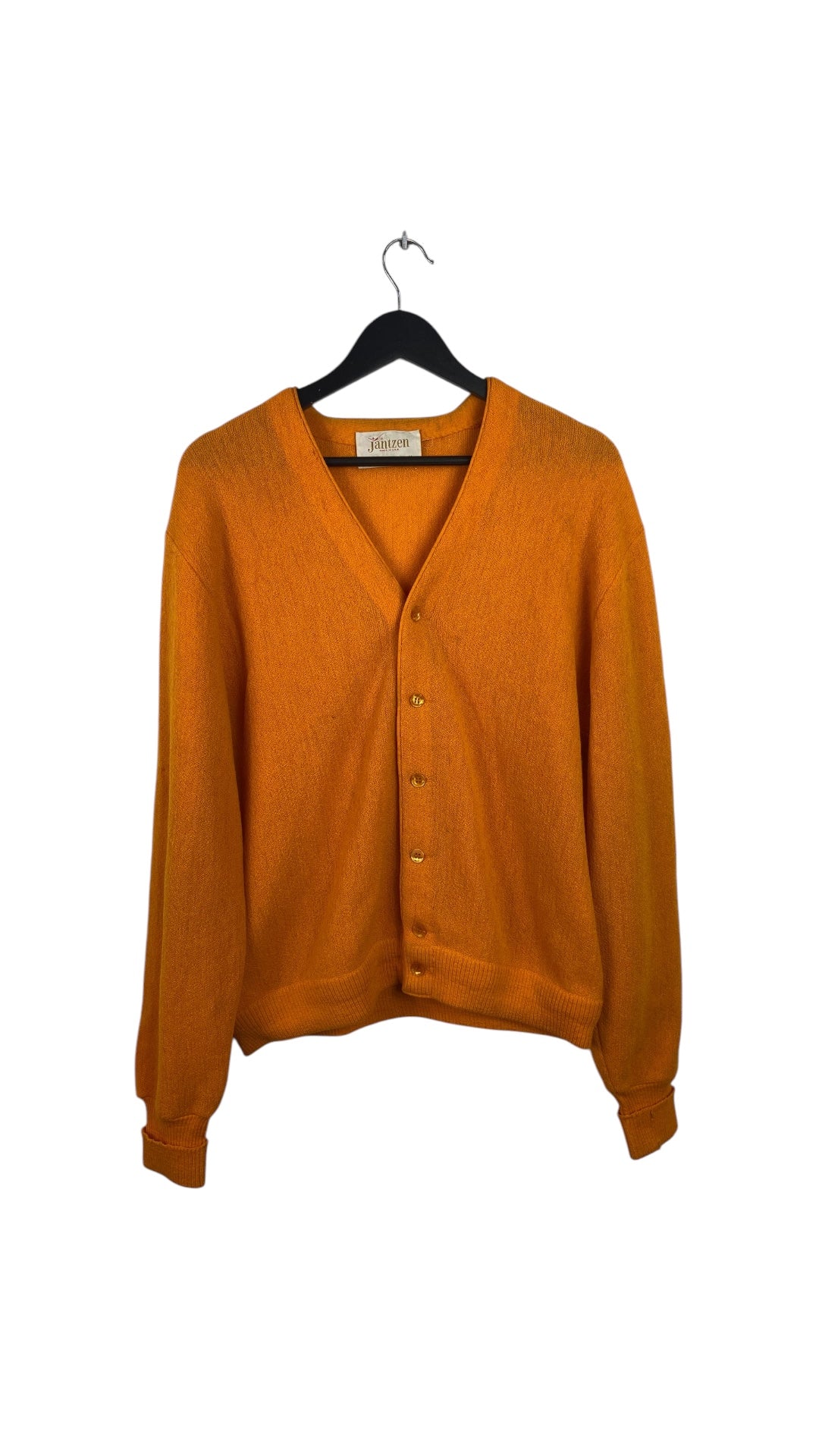 VTG Orange Jantzen Cardigan Sz L