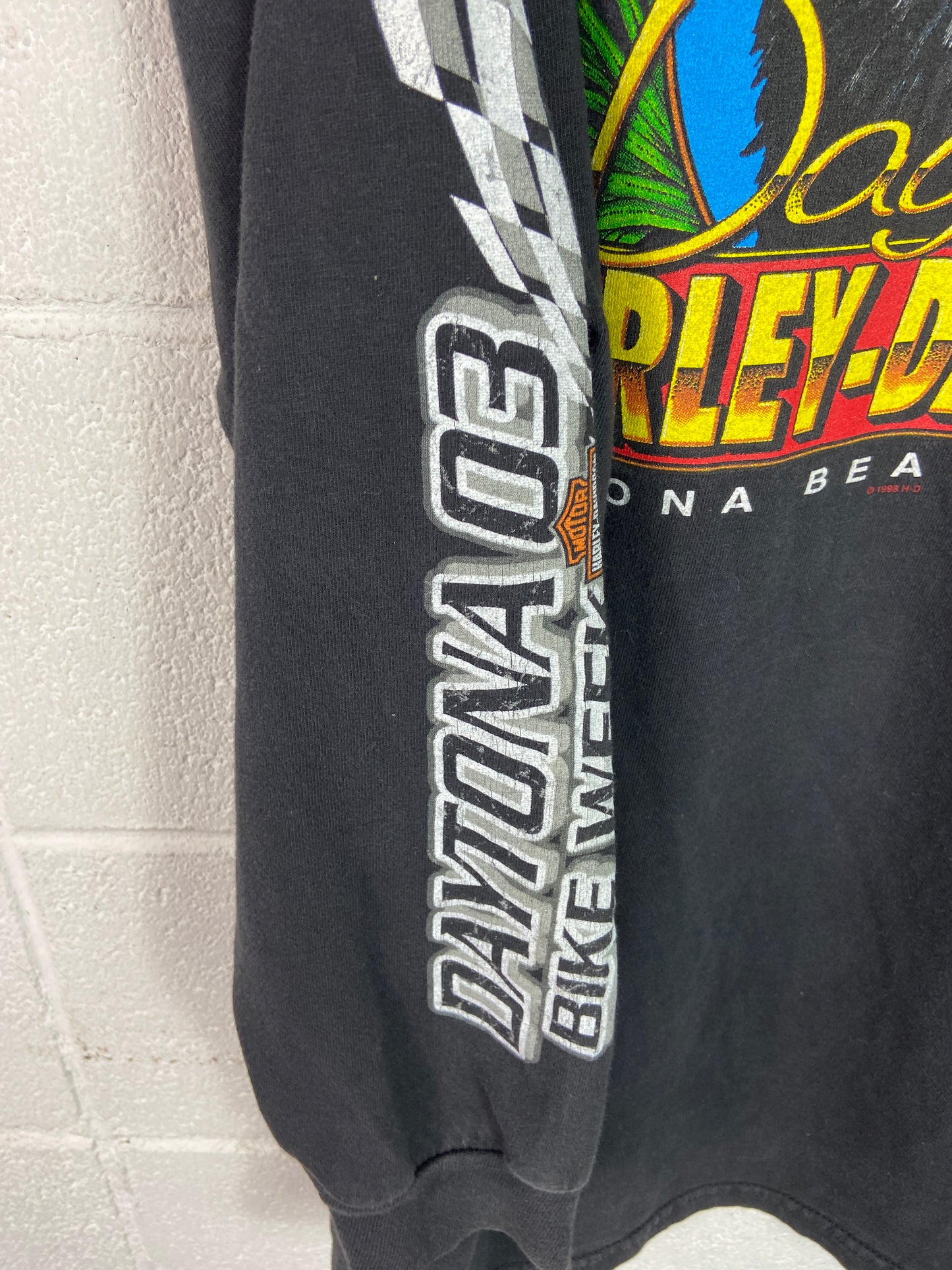 2003 Harley Davidson Daytona Eagle Spellout L/S Tee Sz L