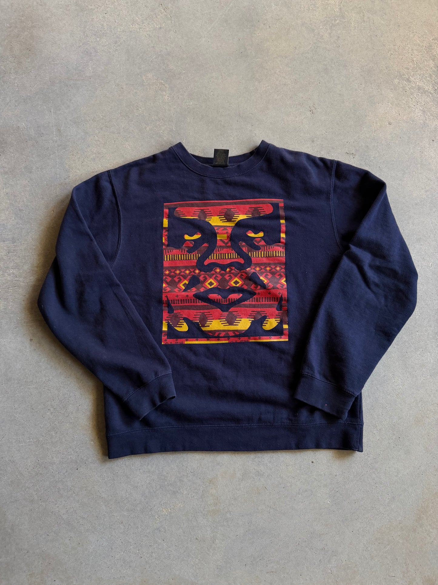 Y2K Obey Big Brother Print Crewneck Sz M