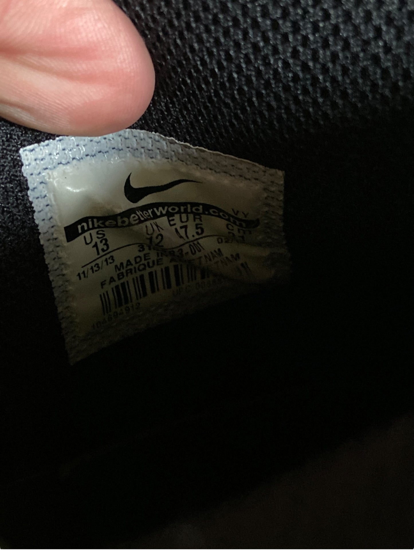 Preowned 2014 Nike Air Bakin Heat 316383-001 Tim Hardaway Sz 13M/14.5W