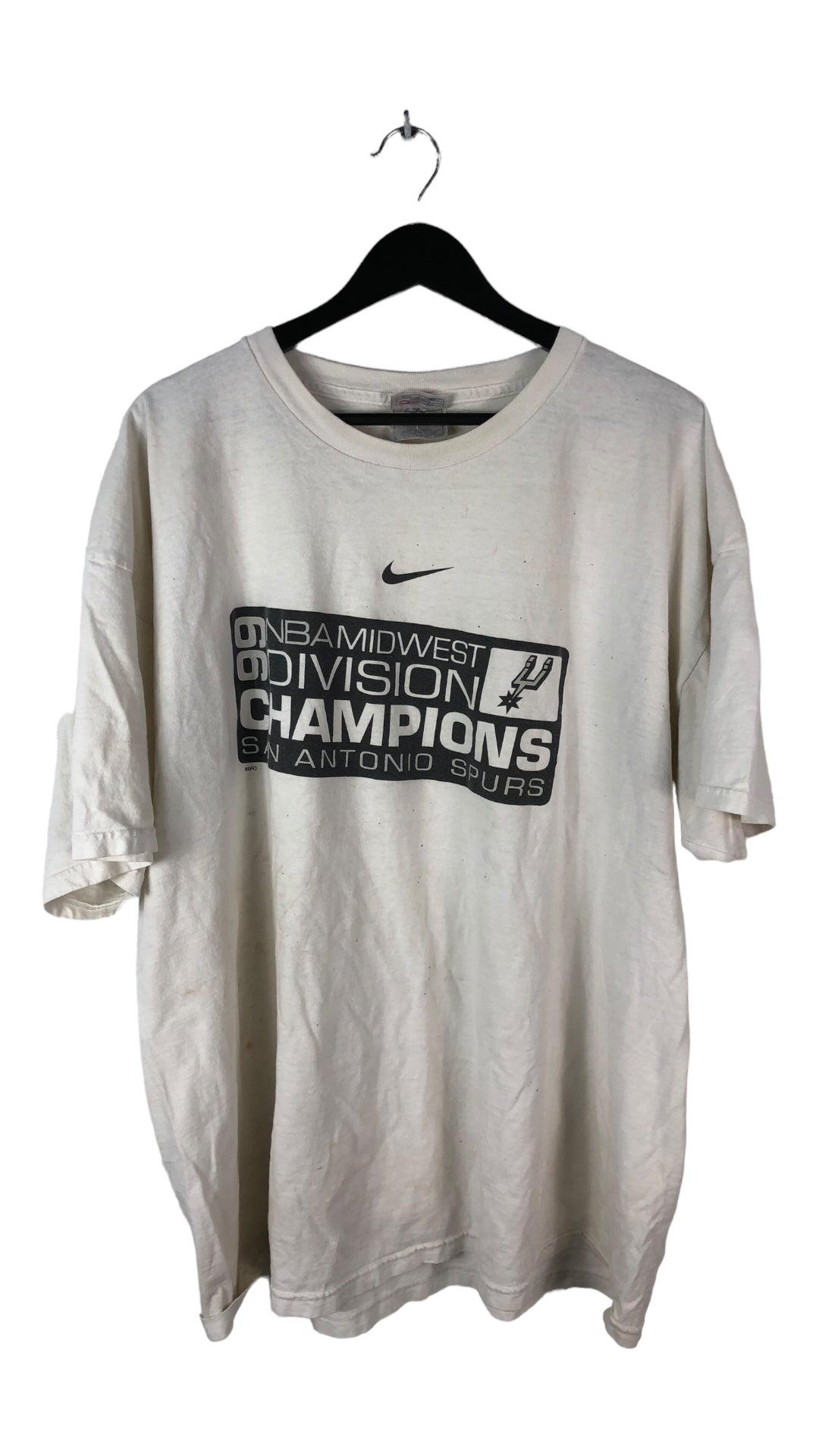 VTG '99 San Antonio Spurs NBA Midwest Division Champs Tee Sz XXL