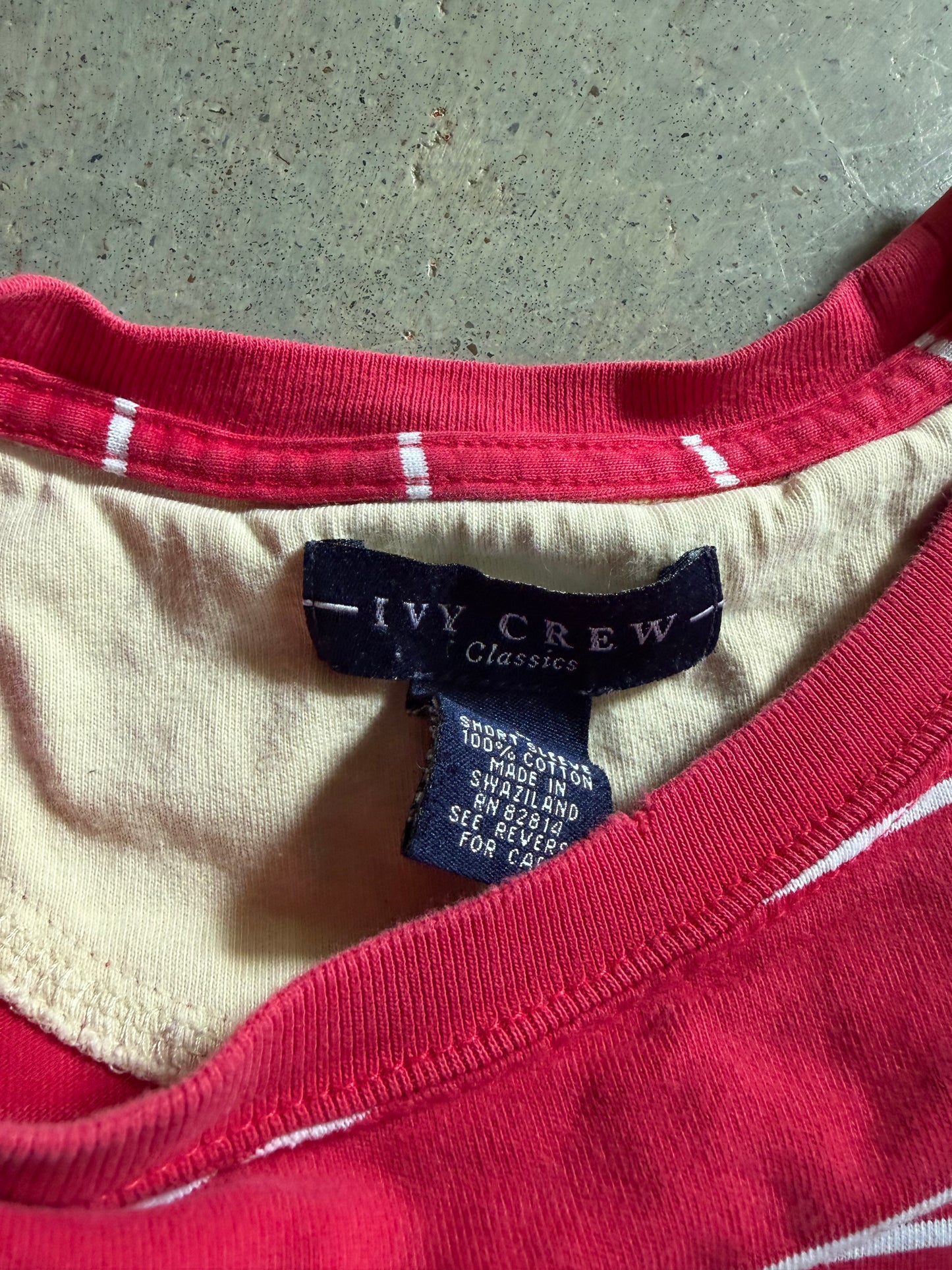 Ivy Crew Stripe Tee Sz L