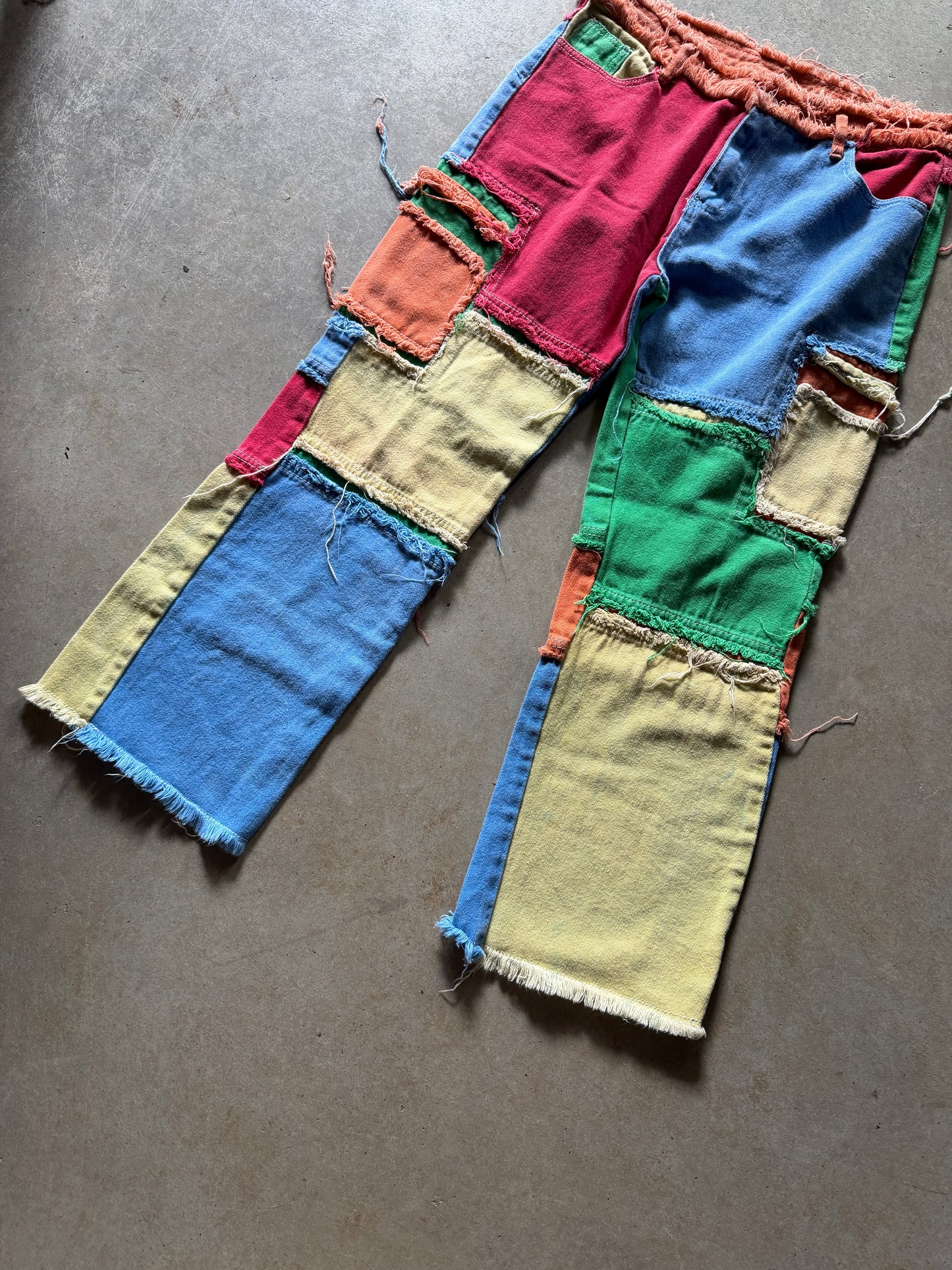 Patch Work Multicolor Pants Sz 34x28
