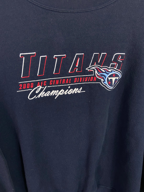 VTG Lee Sport Tennessee Titans Embroidered Crewneck Sz L