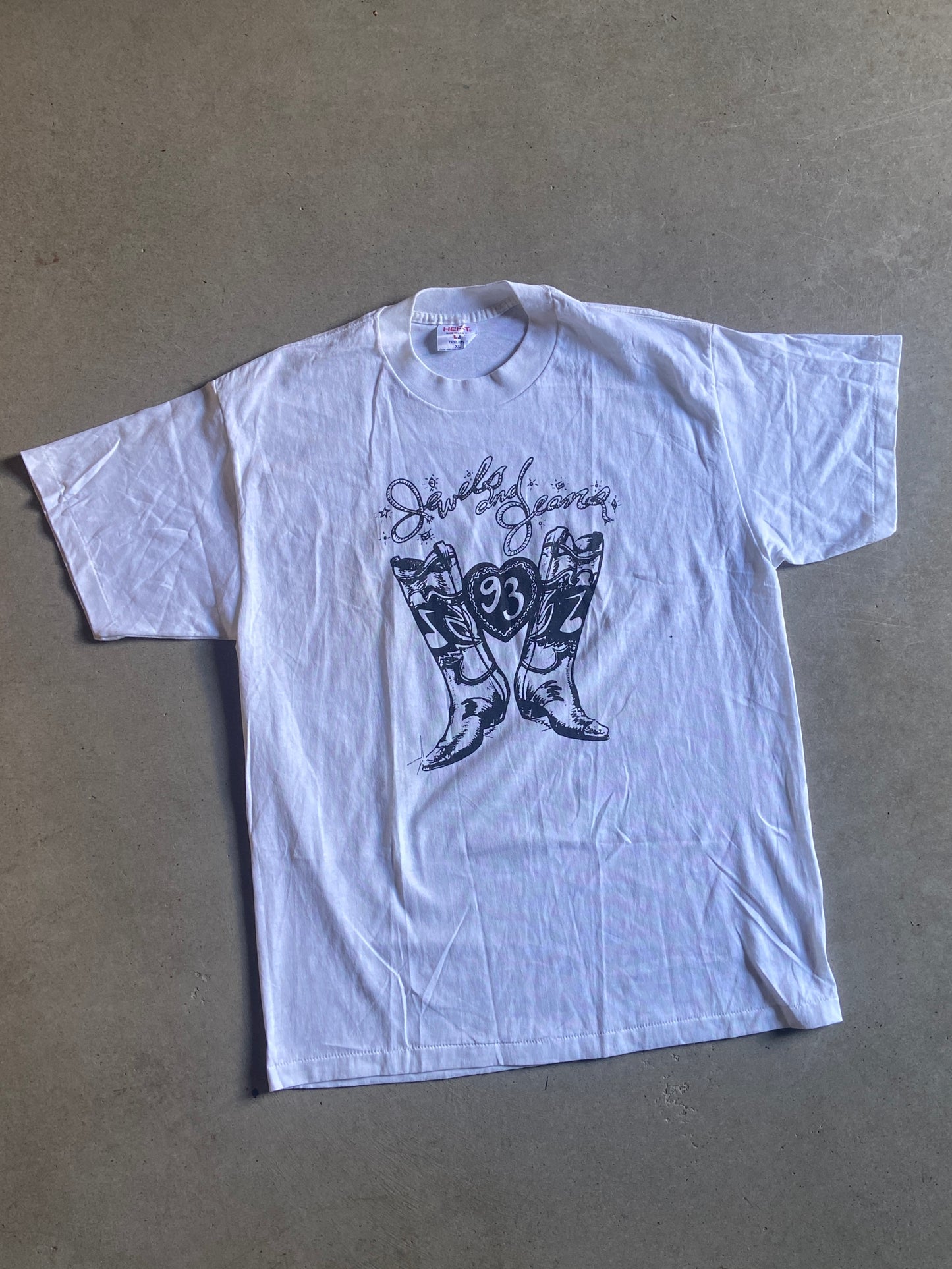 VTG Jewels & Seats 1993 White Tee Sz XL