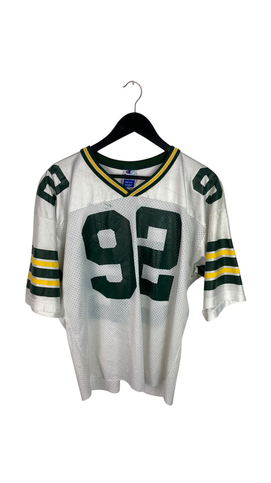 Y2K Green Bay Packers Reggie White Cropped Champion Jersey Sz M/L