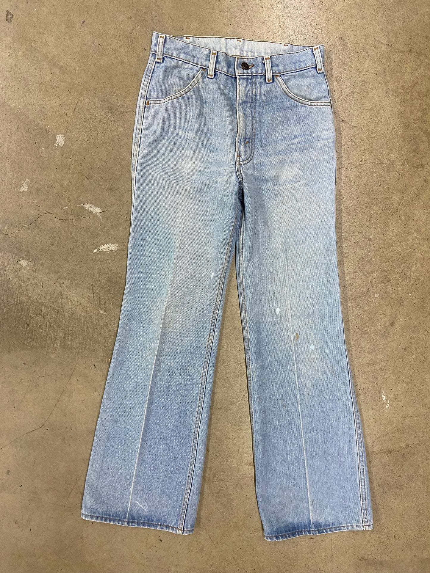 VTG Levi's Orange Tab 70's Flare Light Wash Jeans Sz 29x32