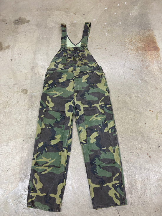 Vtg Liberty Camo Double Knee Overalls Sz 40