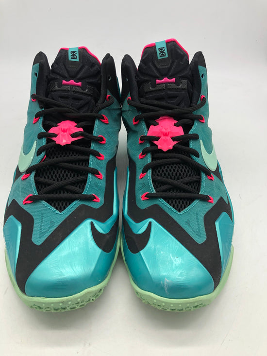 Preowned Nike LeBron 11 South Beach Sz 10M/11.5W 616175-330