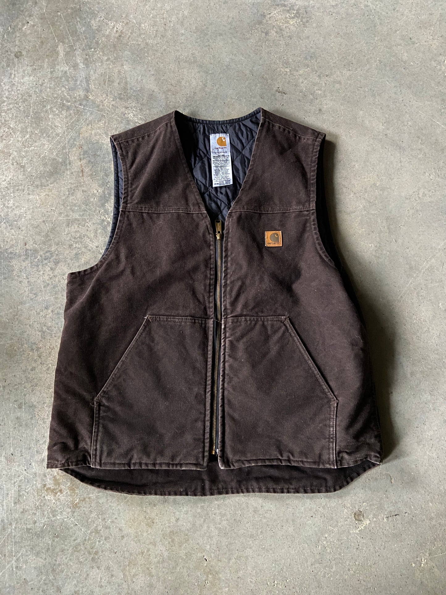 Carhartt Brown V23 DK8 Work Vest Sz Large