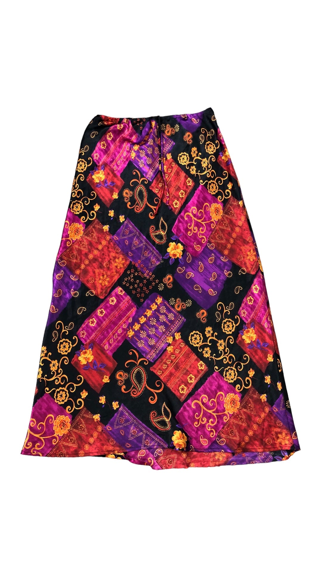 VTG Royal Purple Silk Skirt Sz S