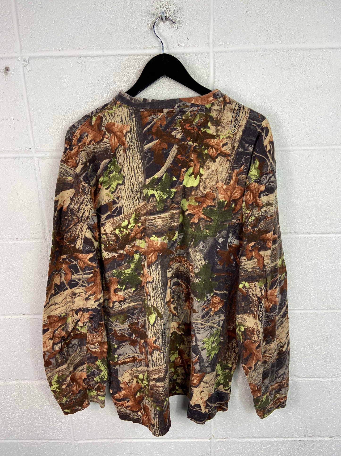 Camo Henley Photoflauge L/S Shirt Sz XL