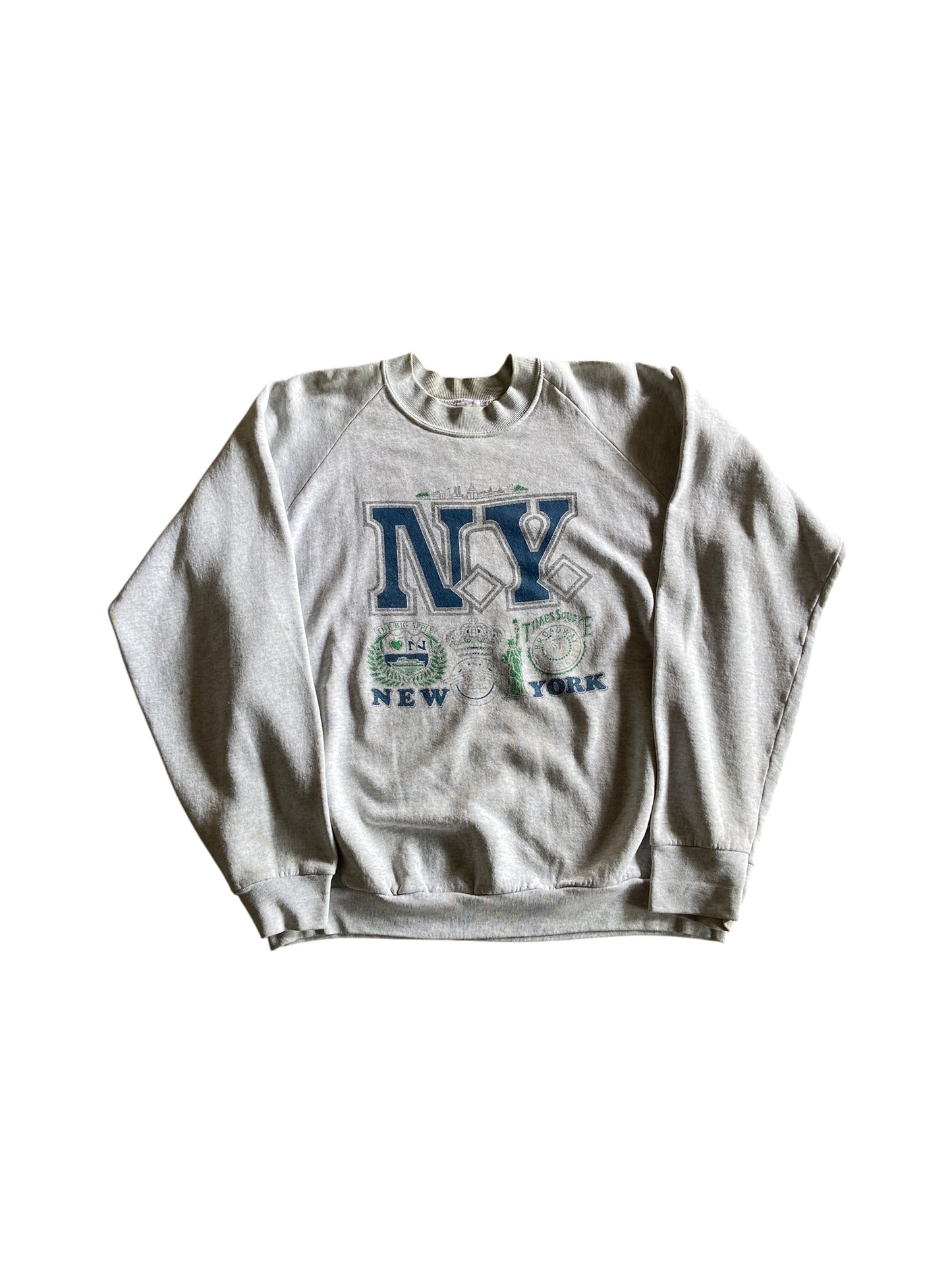 VTG New York Printed Crewneck Sweater Sz XL