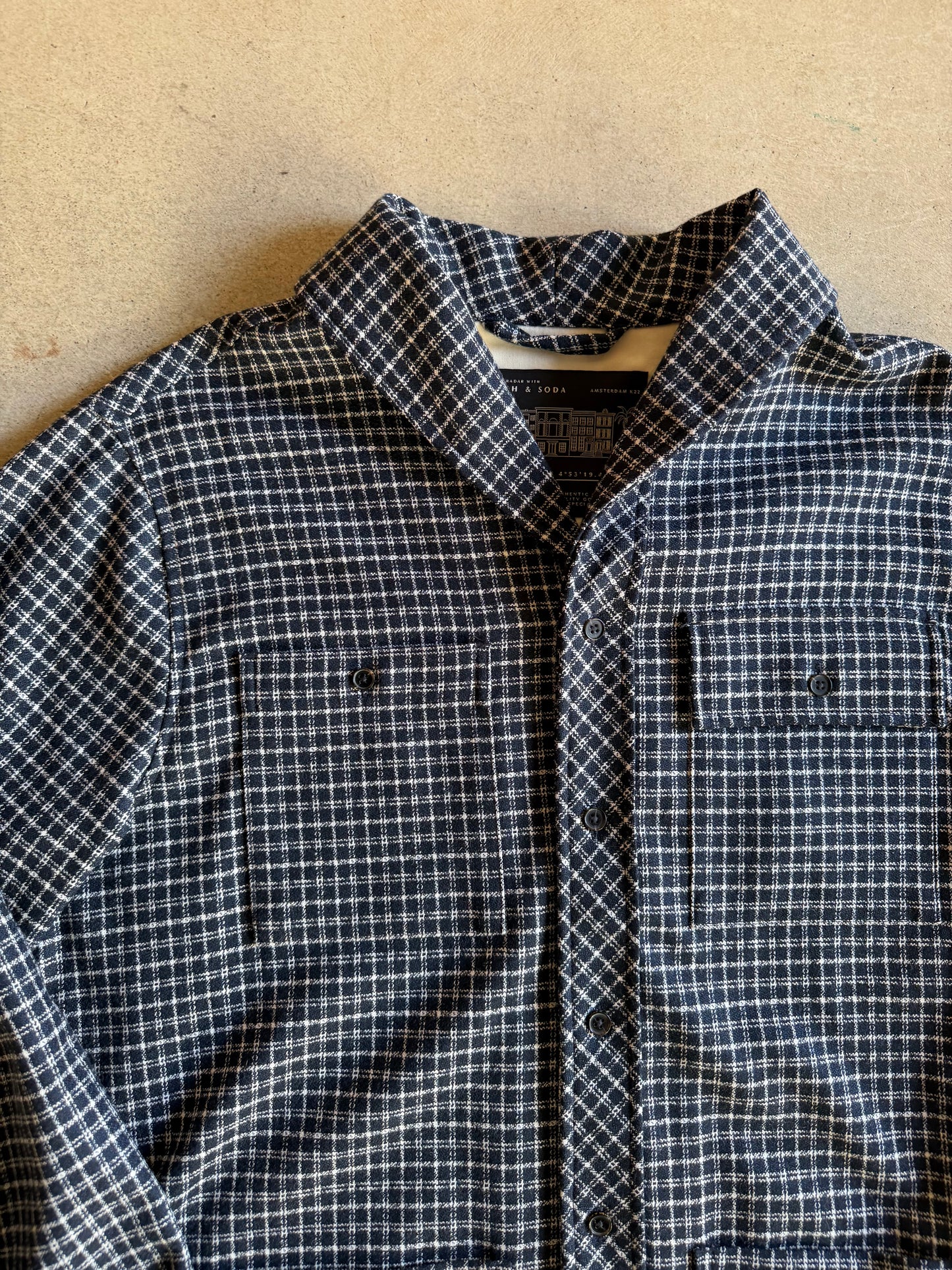 Scotch & Soda AMS Blazer Blue Stripe Jacket Sz L