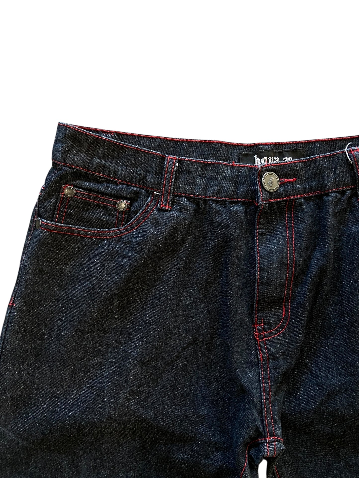 Y2K Hova Embroidered Pocket Jeans Sz 38x30