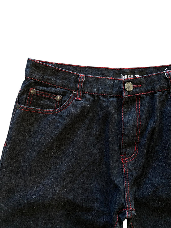 Y2K Hova Embroidered Pocket Jeans Sz 38x30