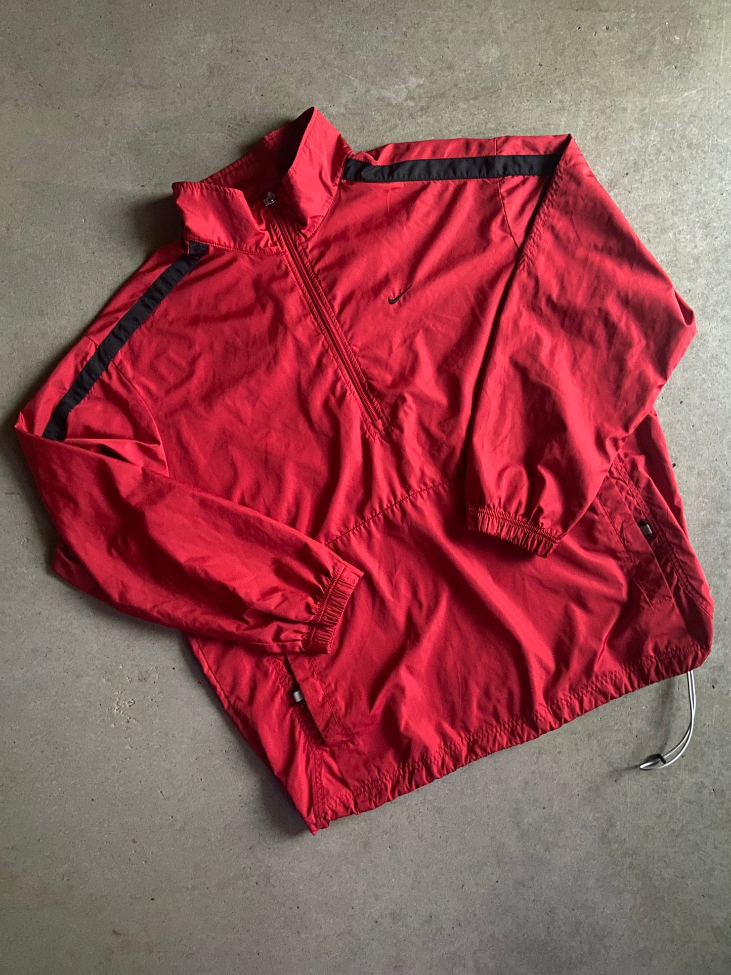 VTG Nike Reverse Bred Half Zip Windbreaker Sz XL