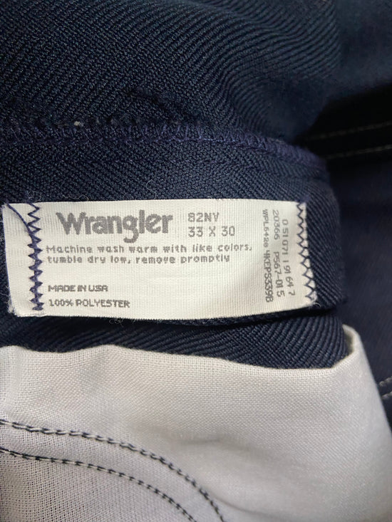 VTG Wrangler Navy Trousers Sz 32x32