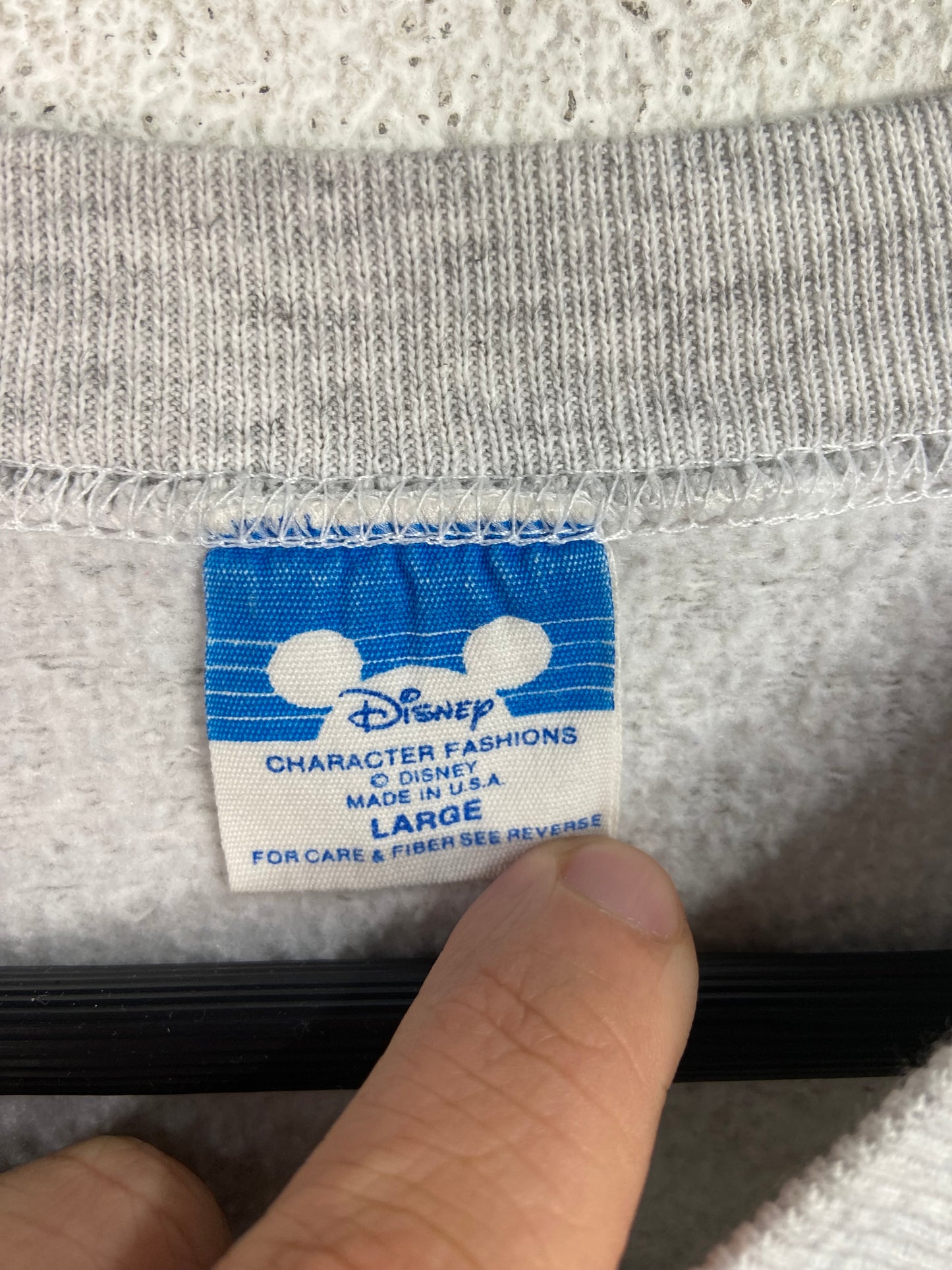 VTG Disney Mickey Mouse Heather Grey Crewneck Sz M