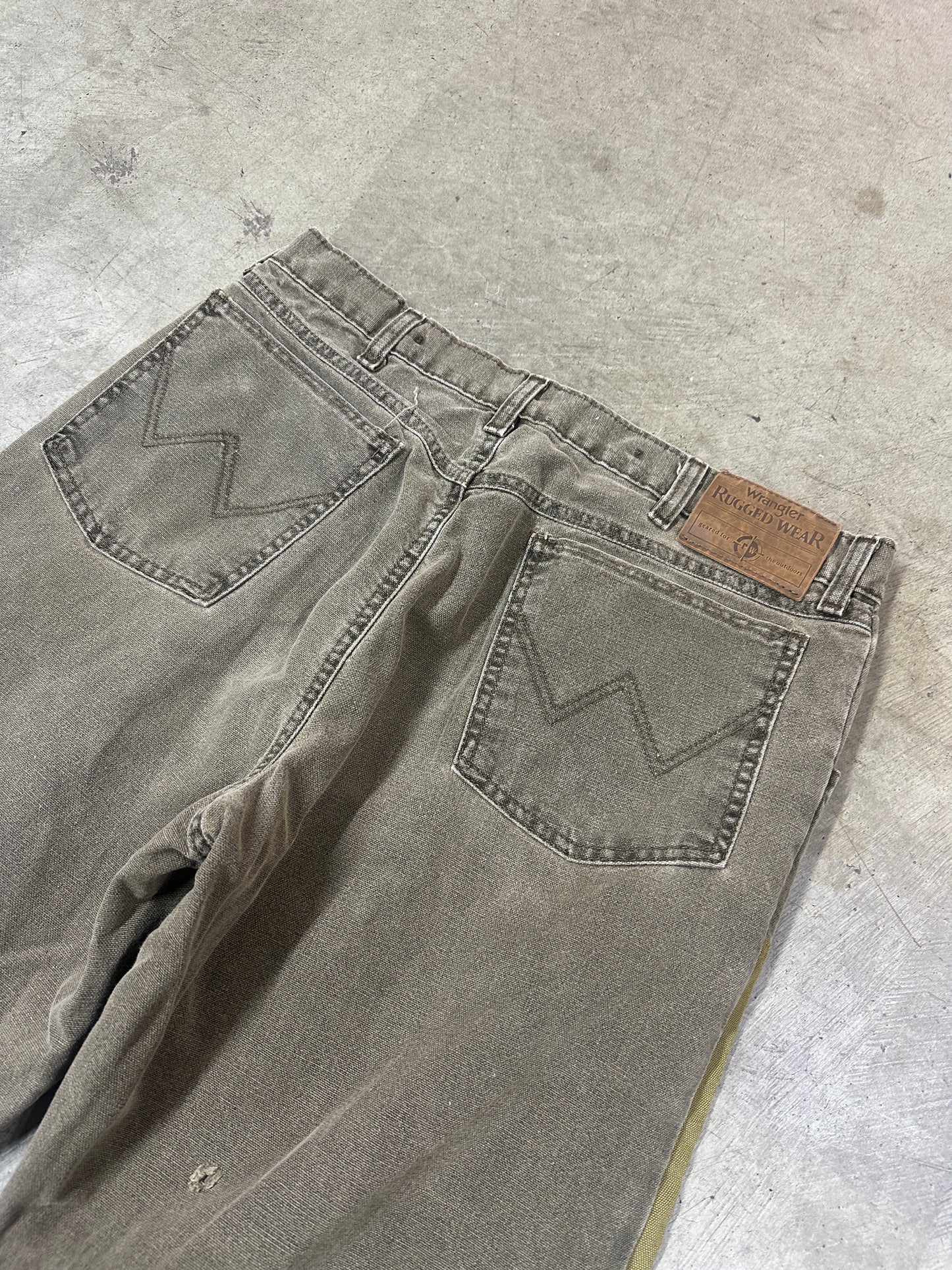 VTG Wrangler Double Knee Two Toned Pants Sz 32x30