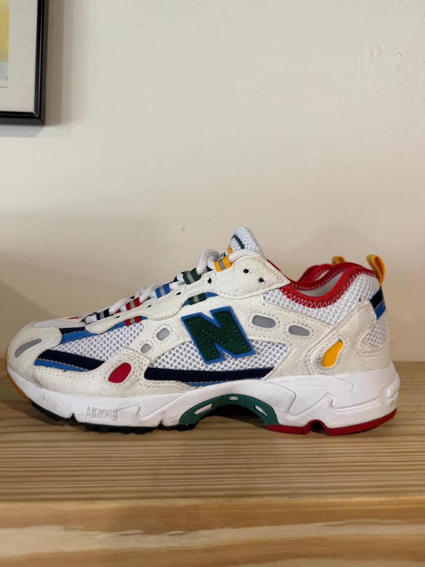 Preowned New Balance 827 Abzorb Aime Leon Dore White Multi Sz 7M/8.5W