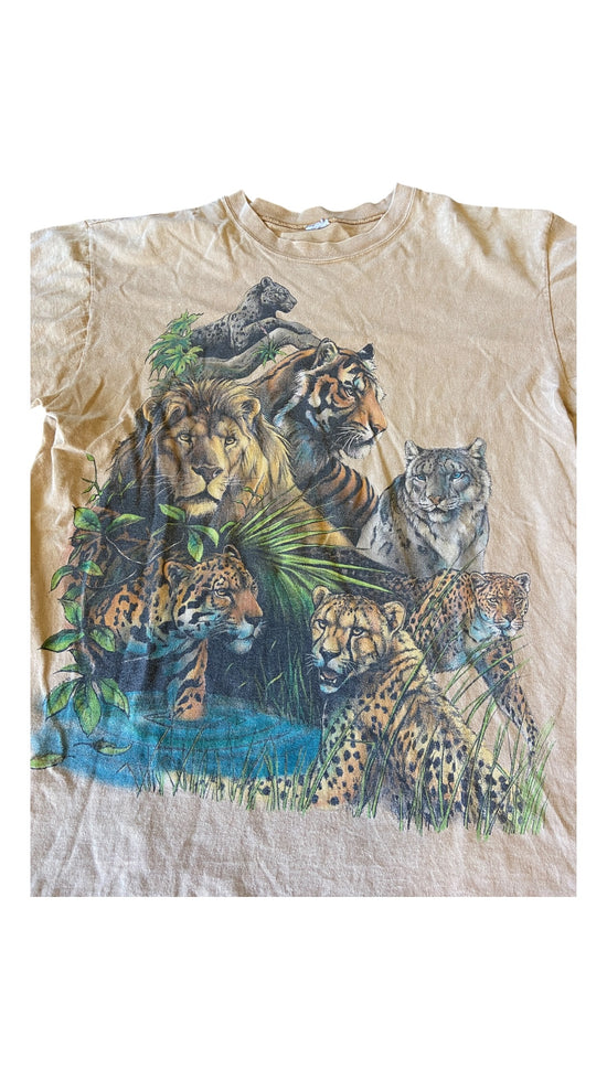 VTG Big Cats Tee Sz L