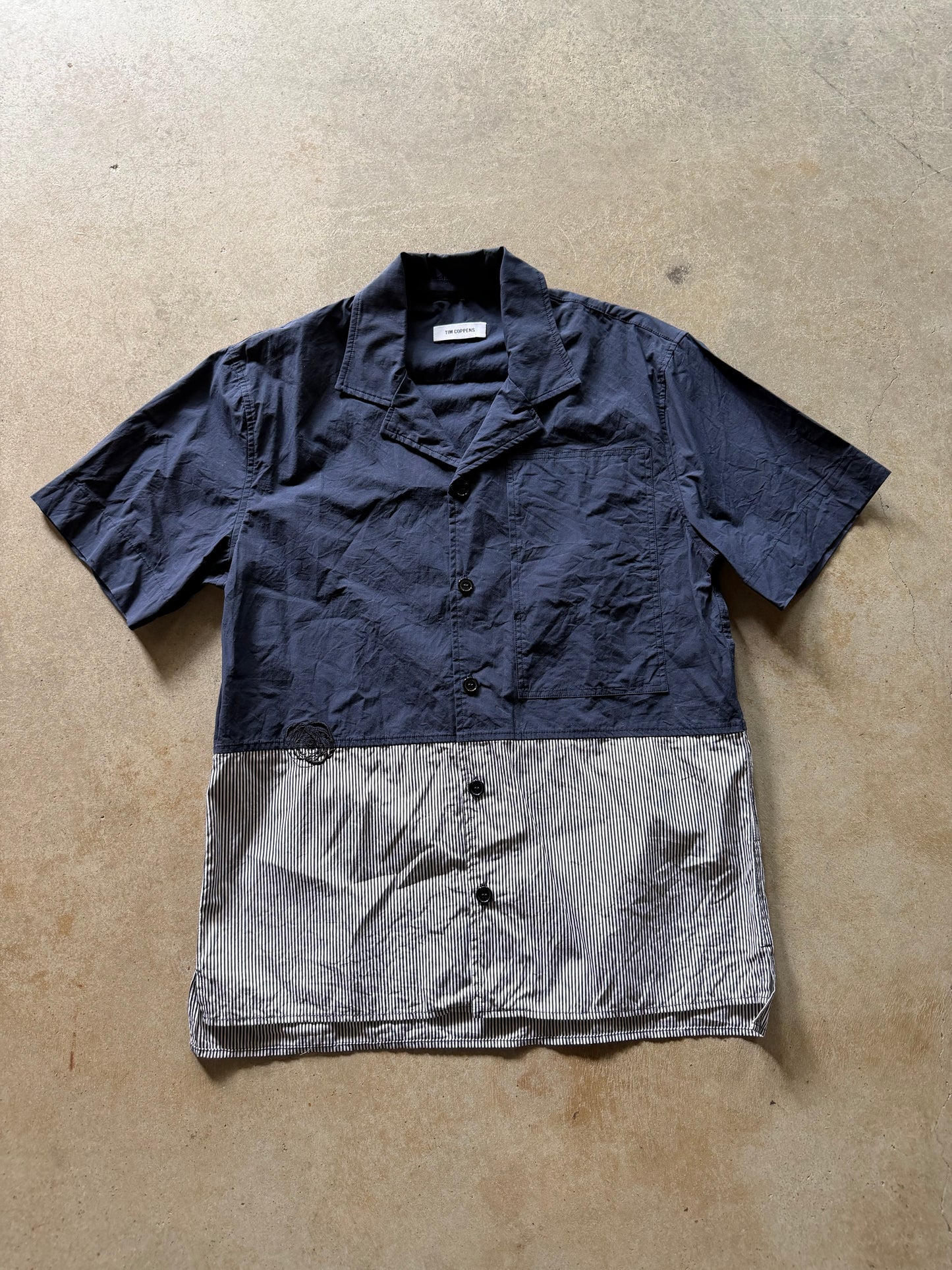 Tim Coppens Blue Stripe Button Up Shirt Sz S/M