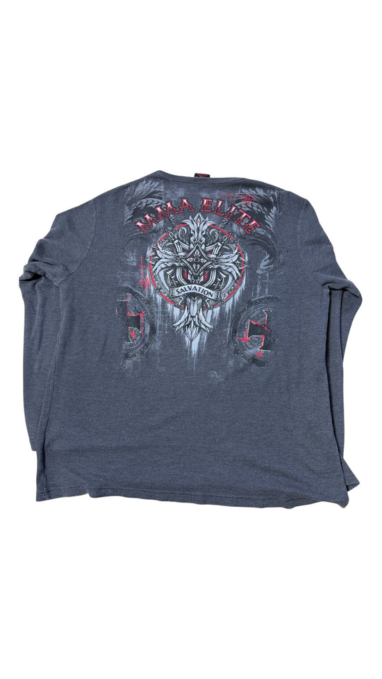 VTG MMA Elite Graphic Thermal Shirt Sz XL