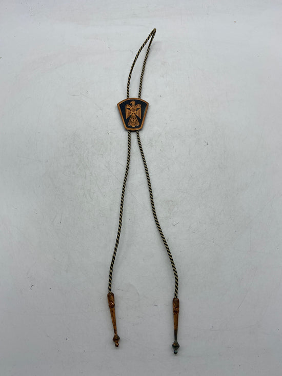 VTG Copper Southwestern Bird Bolo Tie