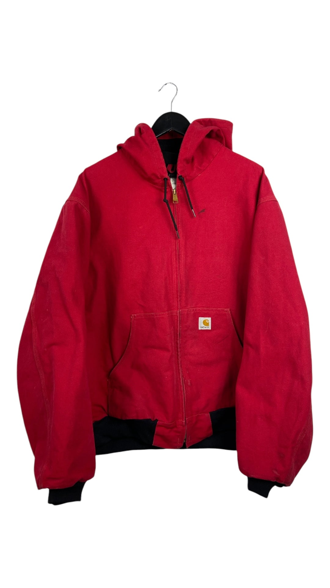 Y2K Carhartt Red Hooded Work Jacket Sz XXL