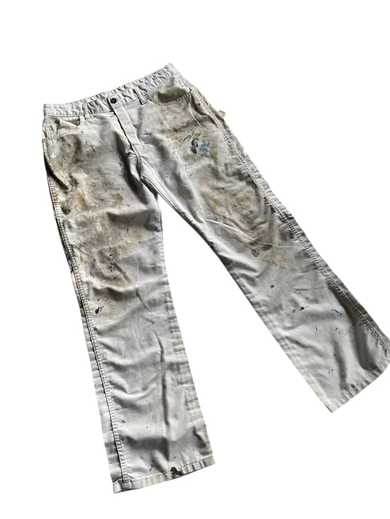 VTG Dickies Brown/Gray Paint Splash Pants Sz 32x31