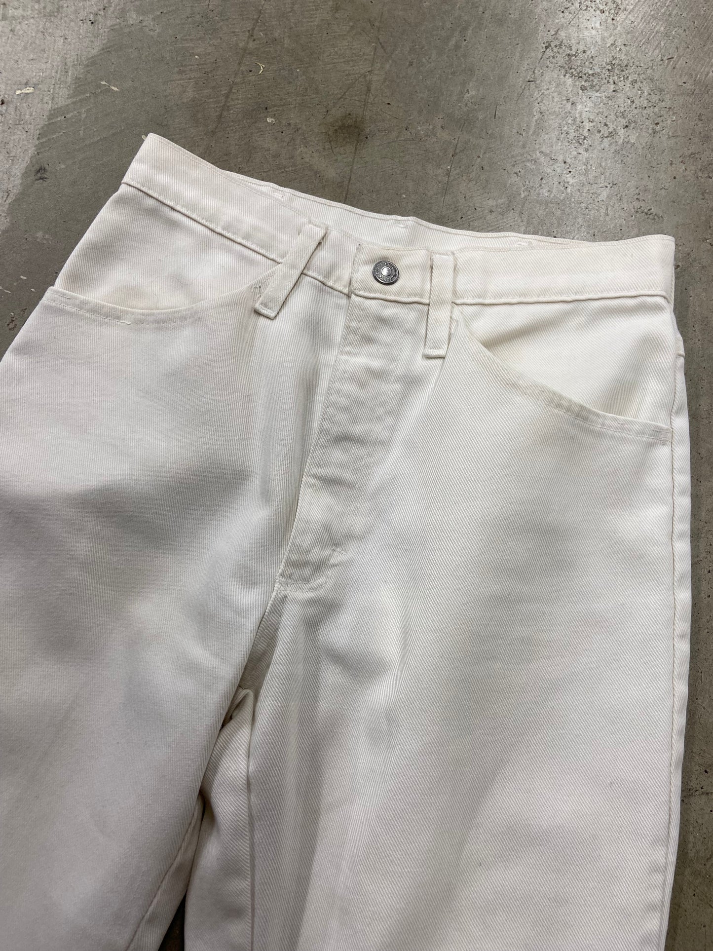 VTG JCPenney White Penn Prest Pants Sz 26x28