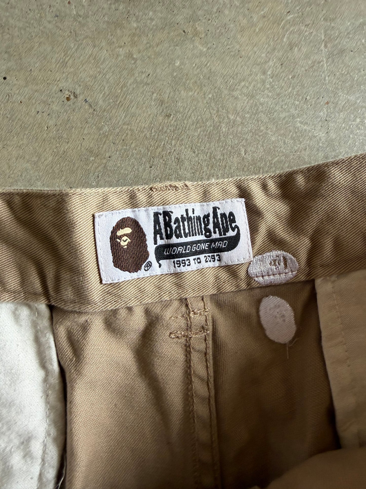 Bape Khaki Shorts Sz XL