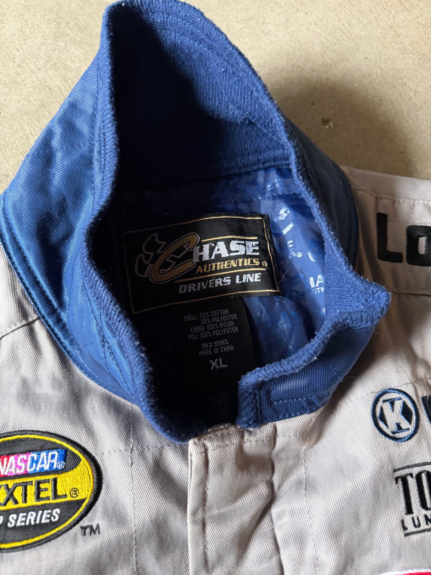VTG Lowe's Blue/Gray Nascar Jacket Sz XL