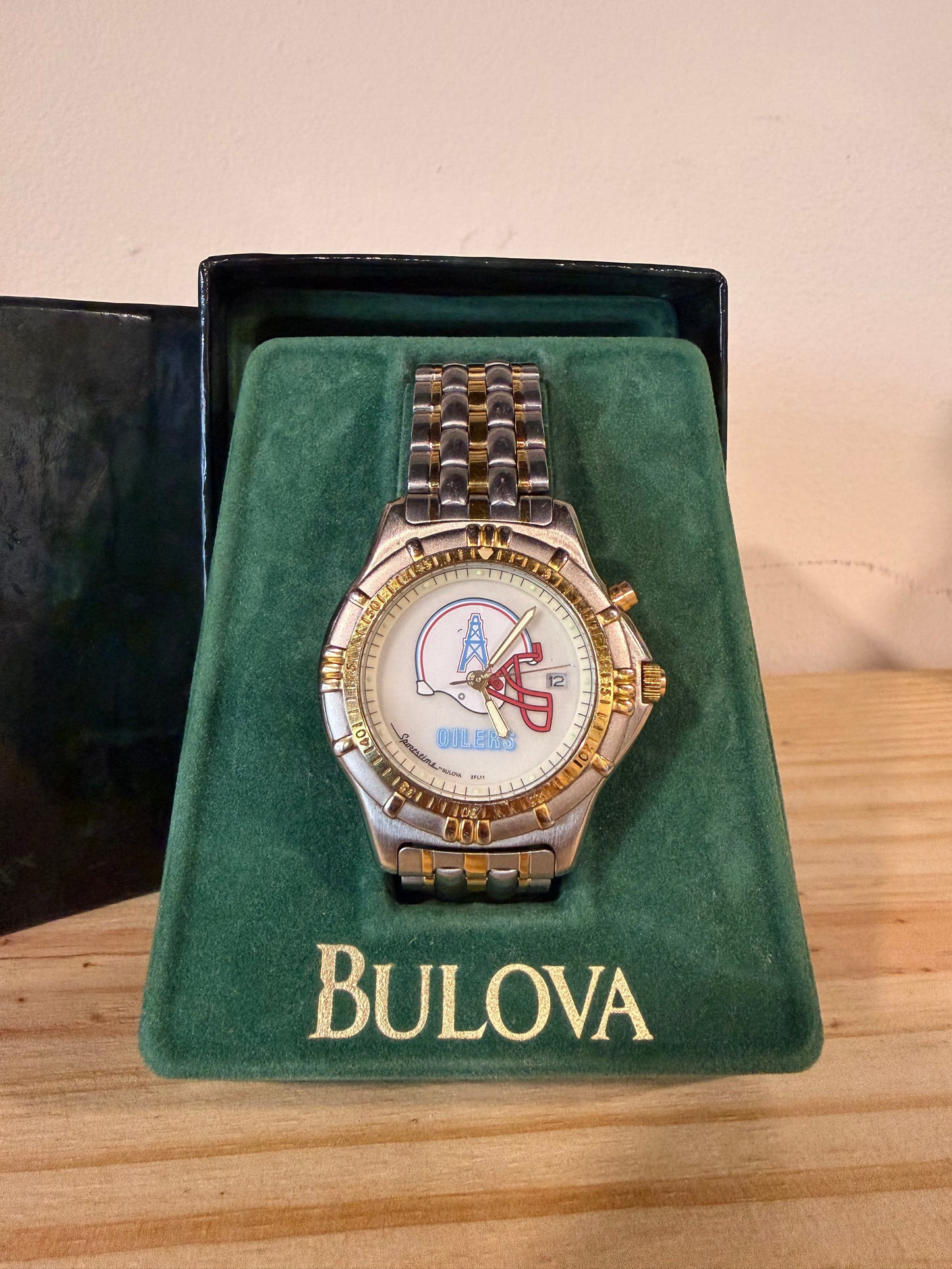 Houston Oilers Vintage Wristwatch By SportsTime/Bulova/NFL