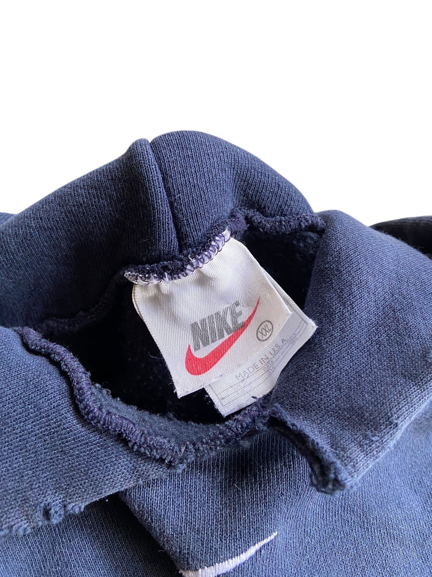 Vintage Nike Center Swoosh Distressed Hoodie Sz XXL