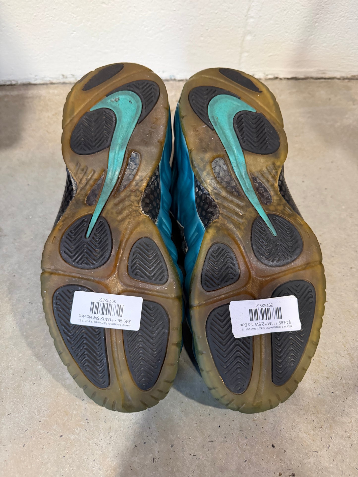 Nike Air Foamposite Pro 'Electric Blue' 2011 Sz 11M/12.5W