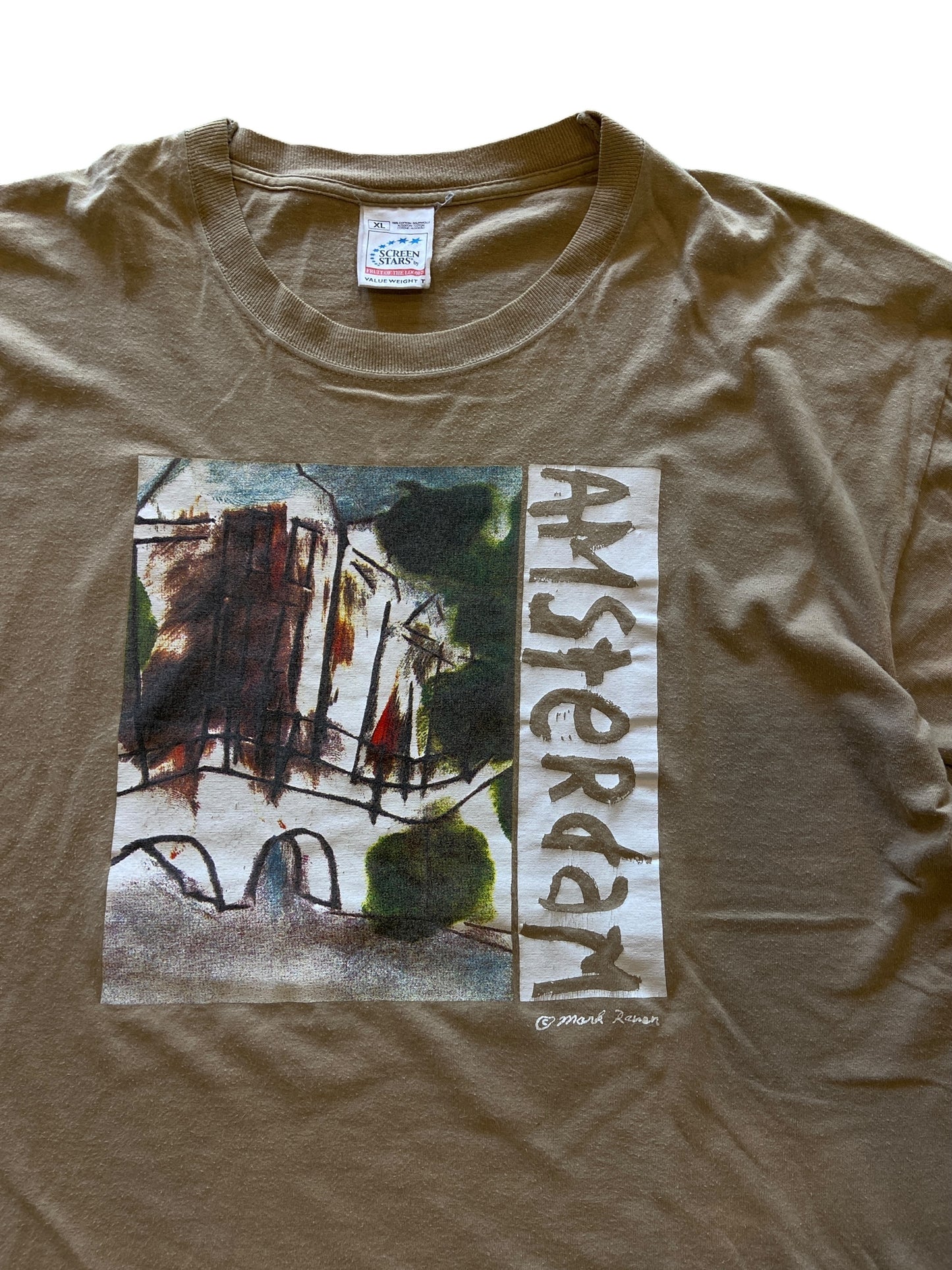 VTG 90s Mark Raven Amsterdam Art Tee Sz XL
