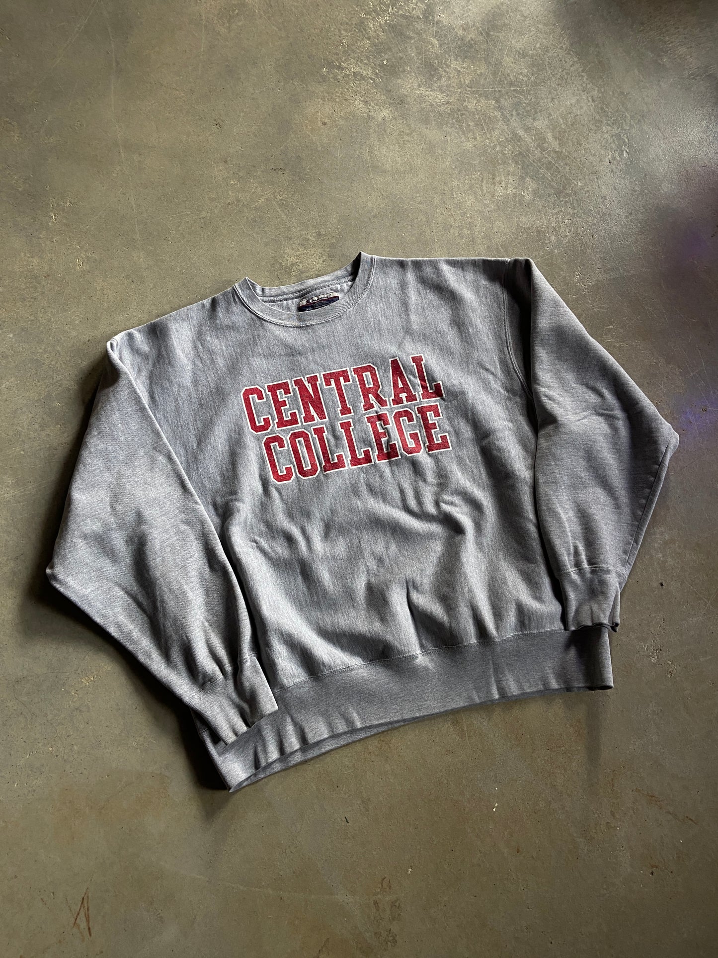 Y2K Champion Central College Reverse Weave Sweater Sz XL