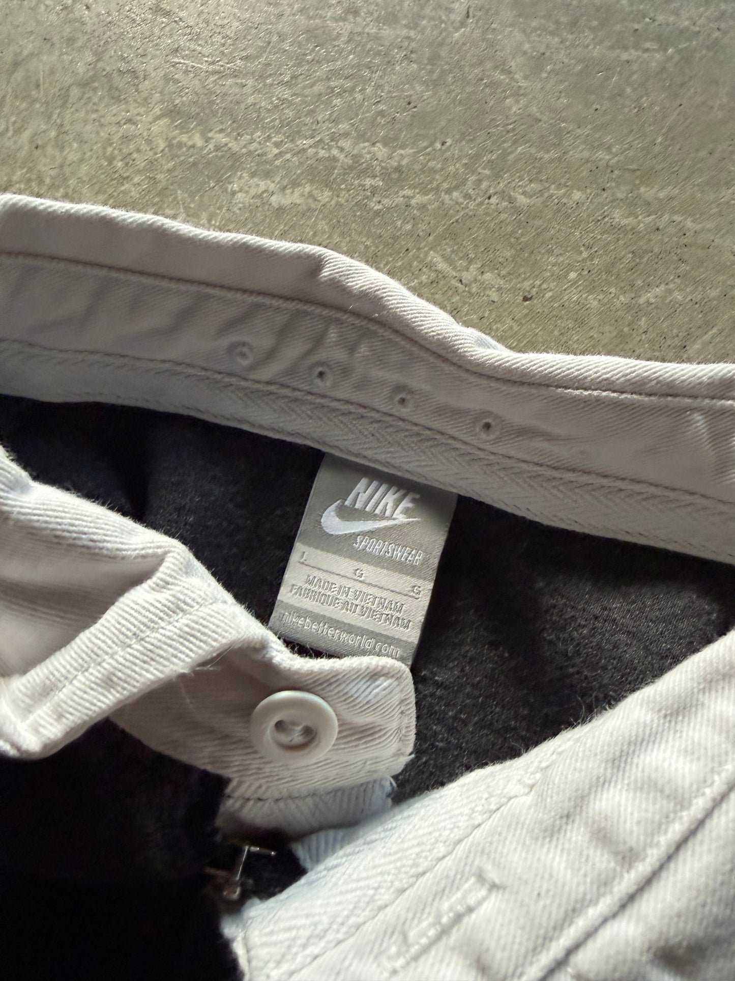 Nike Gray Rugby Polo LS Shirt Sz L