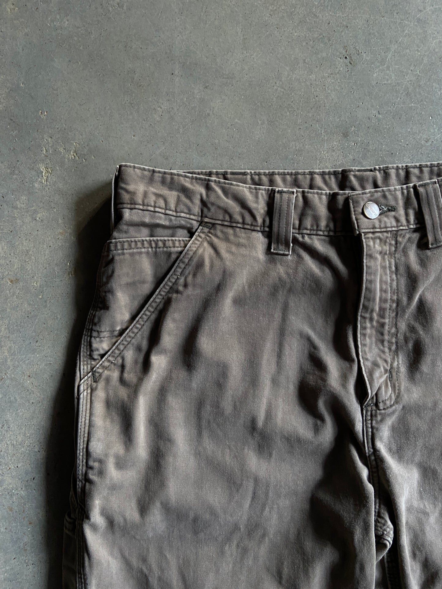 Y2K Carhartt Distressed Sand Carpenter Pants Sz 38x27