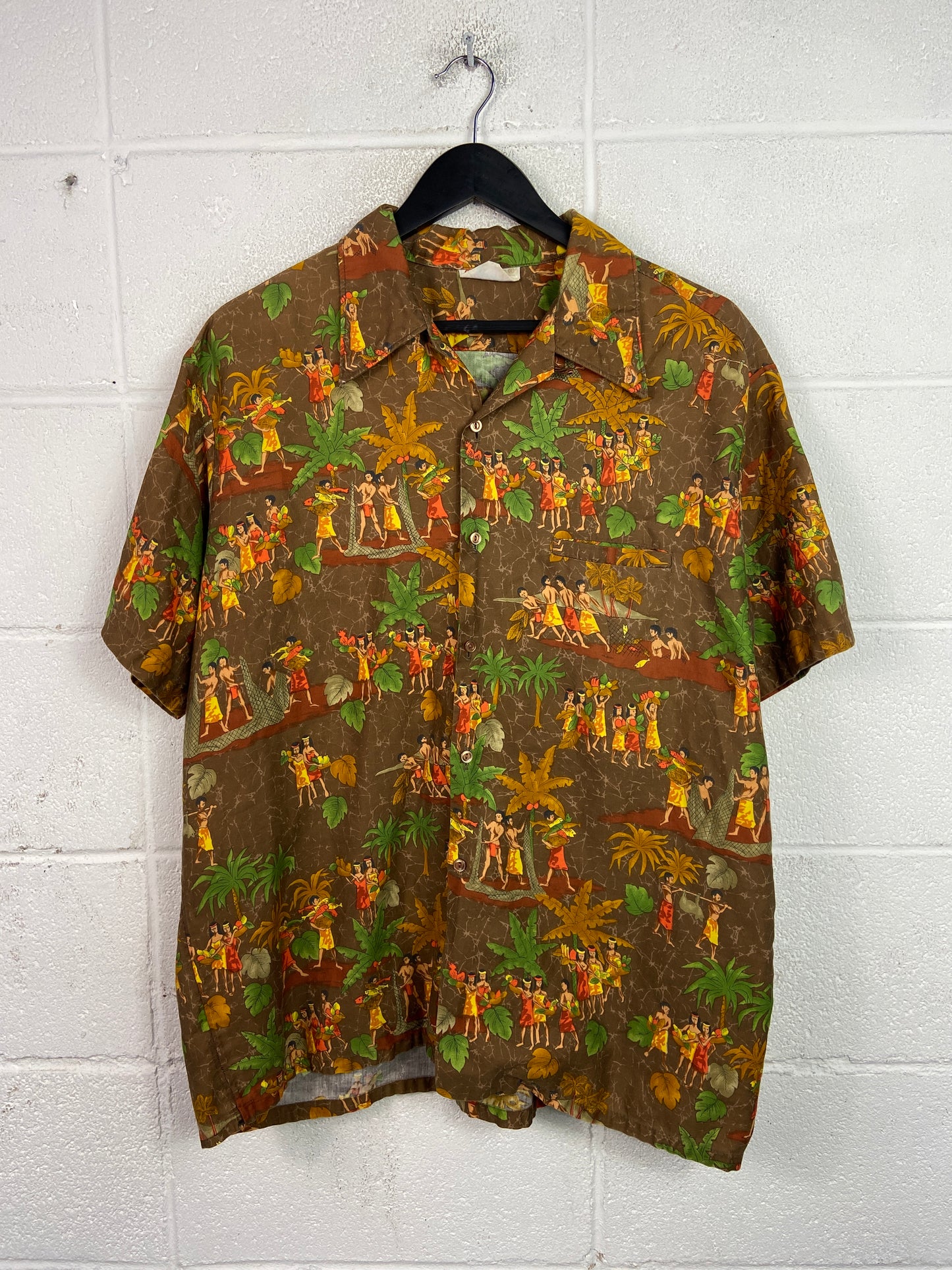 Vintage Barefoot Paradise Hawaiian Shirt